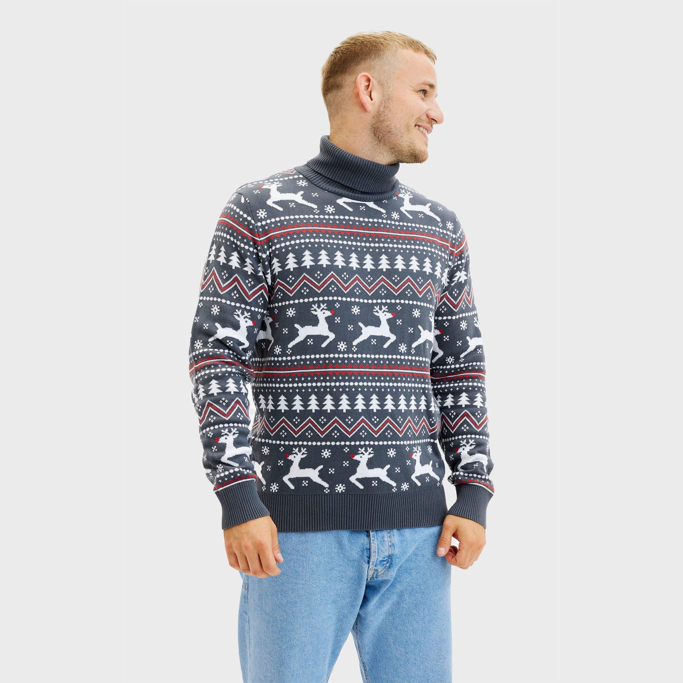 The Stylish Highneck Christmas Sweater β Men